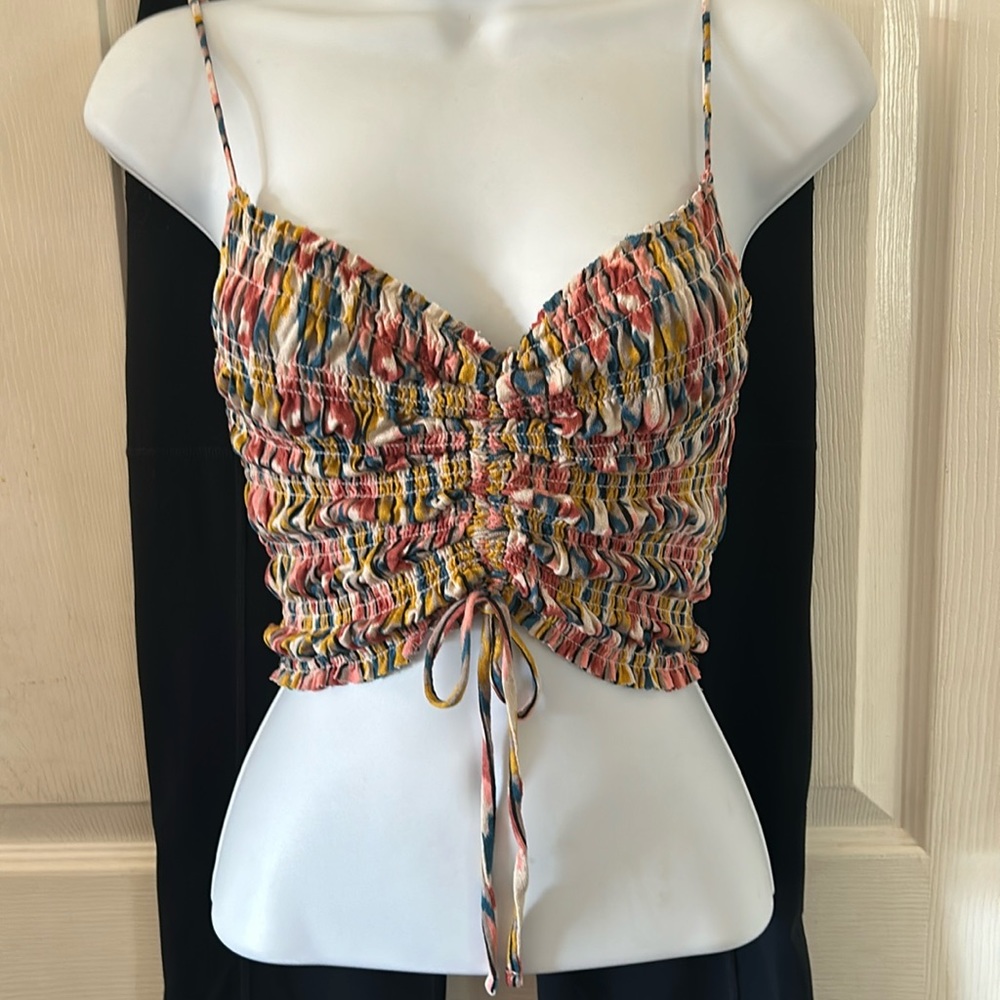 Urban outfitters scrunch fit crop top